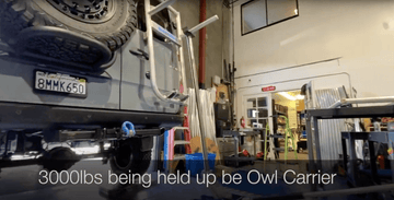 Lifting a Sprinter Off The Ground Using by an Owl Carrier - Owl Vans