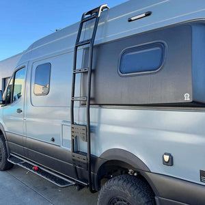 Owl side ladder on an Adventure Van