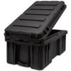 Black ROAM 105L Rugged Case with durable shell and partially open lid for heavy-duty storage and protection