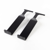 Pair of black powder-coated steel 105L Rigid Mounts for secure case mounting on roof racks or flat surfaces