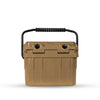 10QT Rugged Cooler in tan with black handle for daily use and outdoor adventures