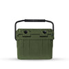 green 10QT Rugged Cooler with sturdy handle for daily use and outdoor adventures