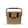 10QT Rugged Cooler by ROAM in tan with sturdy handle and secure latches for daily use and adventure carrying