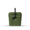 Green 10QT Rugged Cooler with sturdy handle for daily use and outdoor adventures