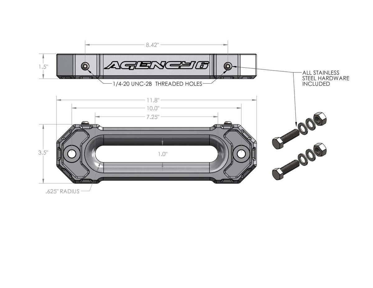 OpenBox #1: Fairlead (1.5" Thick) - Black Off Road Adventure
