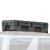 128L Rolling Rugged Case heavy-duty storage on vehicle roof with rugged wheels and lockable latches