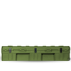 128L Rolling Rugged Case heavy-duty green storage with steel lockable latches and rugged wheels