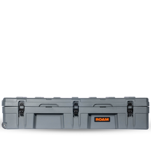 128L Rolling Rugged Case heavy-duty storage box with lockable latches and rugged wheels for outdoor gear