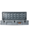 128L Rolling Rugged Case open with heavy-duty LLDPE shell and steel lockable latches