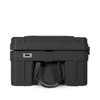 128L Rolling Rugged Case heavy-duty black storage with lockable latch and nylon handle