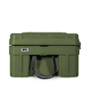 128L Rolling Rugged Case in green with durable shell, nylon handles, lockable latches, and rugged wheels for heavy-duty storage and transport