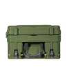 128L Rolling Rugged Case olive green heavy-duty storage with wheels and handle