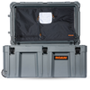 150L Lid Organizer custom-fitted black nylon organizer with zippers inside rugged gray case lid