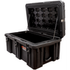 160L Rugged Case open heavy-duty black storage box with steel latches and durable shell for outdoor gear protection