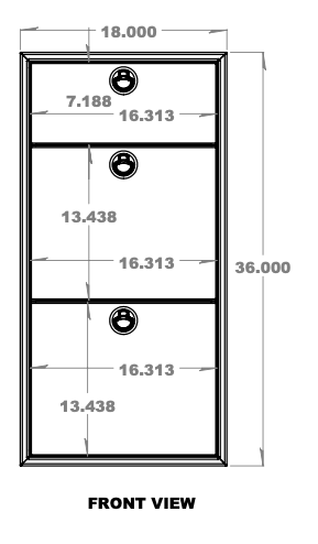 18" Three Drawer Base Cabinet - Owl Vans