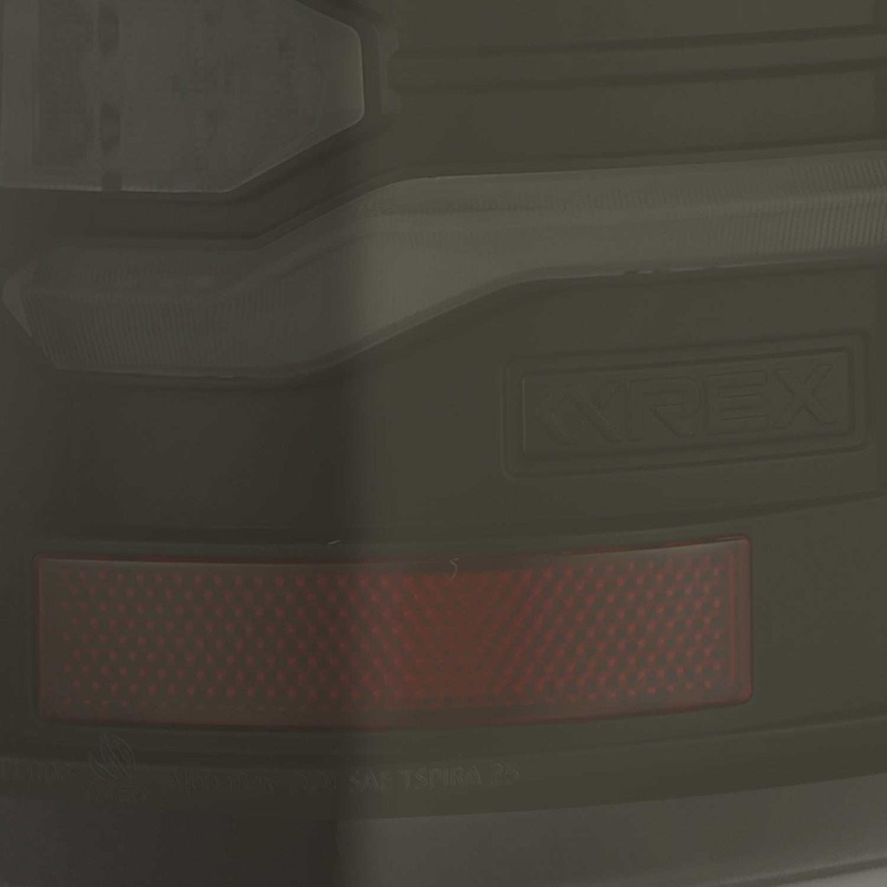 AlphaRex LUXX-Series Black tail light lens detail