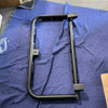 Black steel frame Sprinter bike rack and box carrier on blue padded surface