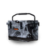 20QT Rugged Cooler gray and black with sturdy handle and secure latches for road trips and outdoor adventures