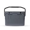 20QT rugged cooler in gray with sturdy handle for outdoor adventures and road trips