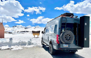 Sprinter van by the snow by Colorado location