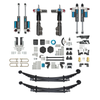Sprinter Suspension System Arrow Lifted Pro components for 2015+ AWD and 4X4 vehicles including shocks, leaf springs, and hardware