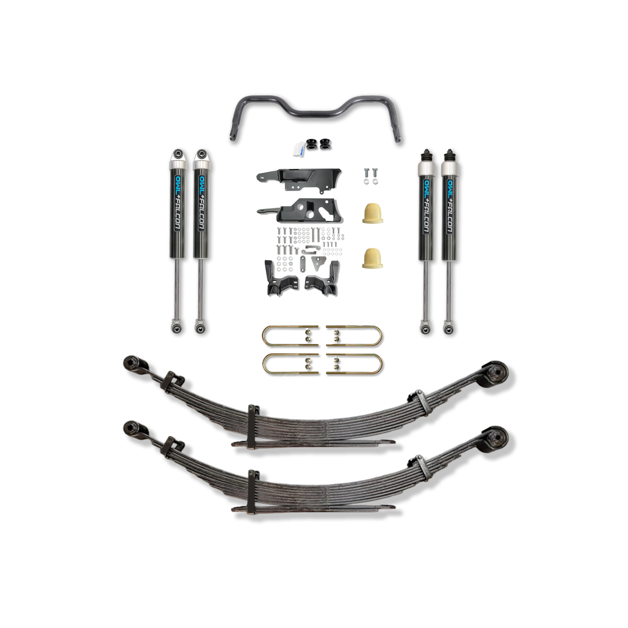 Sprinter Suspension System Arrow Road Pro kit with shocks leaf springs sway bar and mounting hardware for 2500 and 3500 4x4