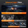 G900TriPro smart rear view mirror with 4k triple cameras, Sony IMX678, OmniVision OS04J10, infrared cabin camera, and enhanced night vision.