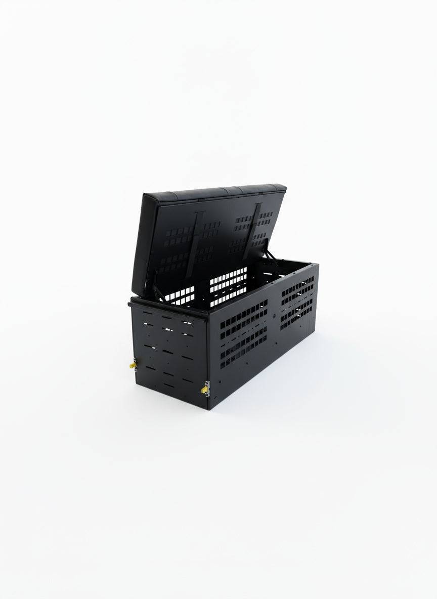 GLSS Cargo Tray Slide modular storage box with open lid for outdoor use