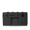55L rugged case with durable LLDPE shell, steel lockable latches, rope handles, and dust/water resistant gasket seal