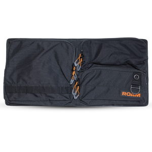 55L Lid Organizer black nylon case insert with multiple zip pockets and ROAM logo