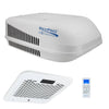 15K Quiet RV Air Conditioner by RecPro with remote and ceiling vent, durable and quiet rooftop unit for RV cooling