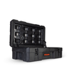 66L Rugged Case open black heavy-duty storage box with lockable latches and durable LLDPE shell