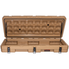 ROAM 83L Rugged Case open tan heavy-duty storage box with lockable latches and durable LLDPE shell