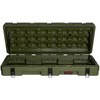 ROAM 83L Rugged Case open heavy-duty storage box with lockable latches and durable LLDPE shell in olive green