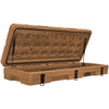 ROAM 83L Rugged Case heavy-duty storage box with lid open in tan color