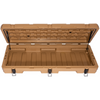 ROAM 83L Rugged Case open tan heavy-duty storage with lockable latches and durable LLDPE shell