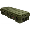 95L Rugged Case heavy-duty green storage box with steel lockable latches and nylon rope handles for vehicle roof mounting