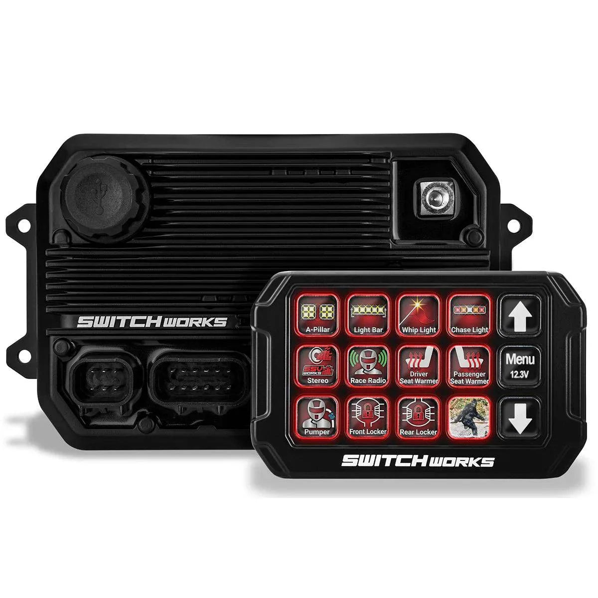 Alpha12 Digital smart switcher with 12 customizable LCD buttons for vehicle accessory control
