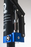 Grenadier SUV truck jack high performance blue and black bottle jack close-up