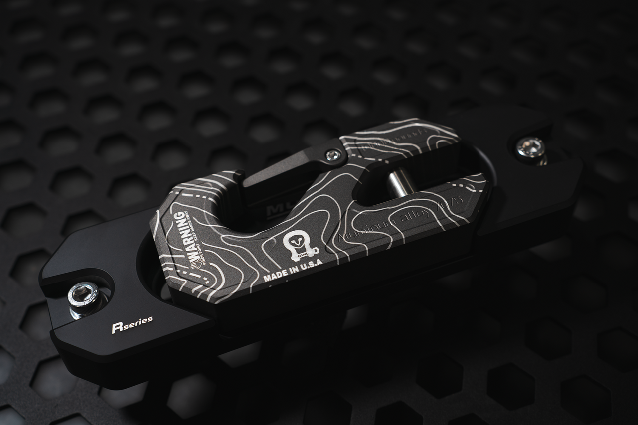 Owl Special Edition indexing fairlead and hook for rugged off-road vehicle rig with durable black and gray design