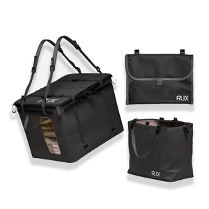 RUX Essentials Set durable black storage bags for overland and off-grid adventure gear organization