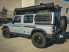 INEOS Grenadier with mounted Leitner Designs Side Kick Grenadier Accessory Panel on rear side for off-road adventure utility