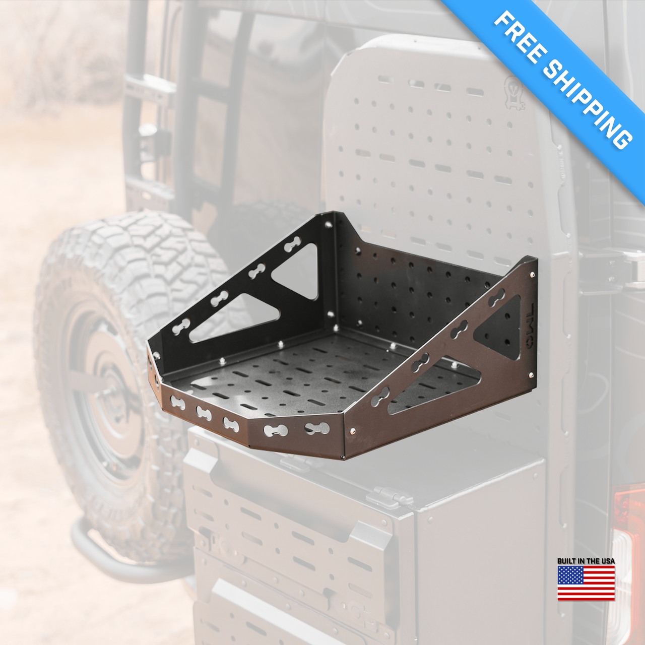 Gear Basket Attachment for Sprinter Rear Door Carrier (B2 Pro) Exterior
