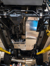 Grenadier skid plate installed on vehicle undercarriage for drivetrain protection during offroad driving