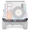 INEOS Grenadier high clearance steel rear bumper for off-road durability and enhanced clearance