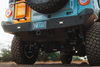 Close-up of INEOS Grenadier with steel high clearance rear bumper designed for off-road durability and strength