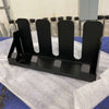 Black powder-coated aluminum Alpine Snow Shelf designed for modular storage organization in Owl Expedition Boxes