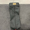 Black durable seatback small trash bag with roll-top closure for vehicles