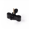 Black anodized aluminum Pax Mount Extension with central threaded bolt for stacking packs