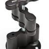 Anodized aluminum Pax Mount Extension for stacking multiple packs with pack mounts.